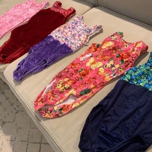 Lot of 5 gymnastics leotards.